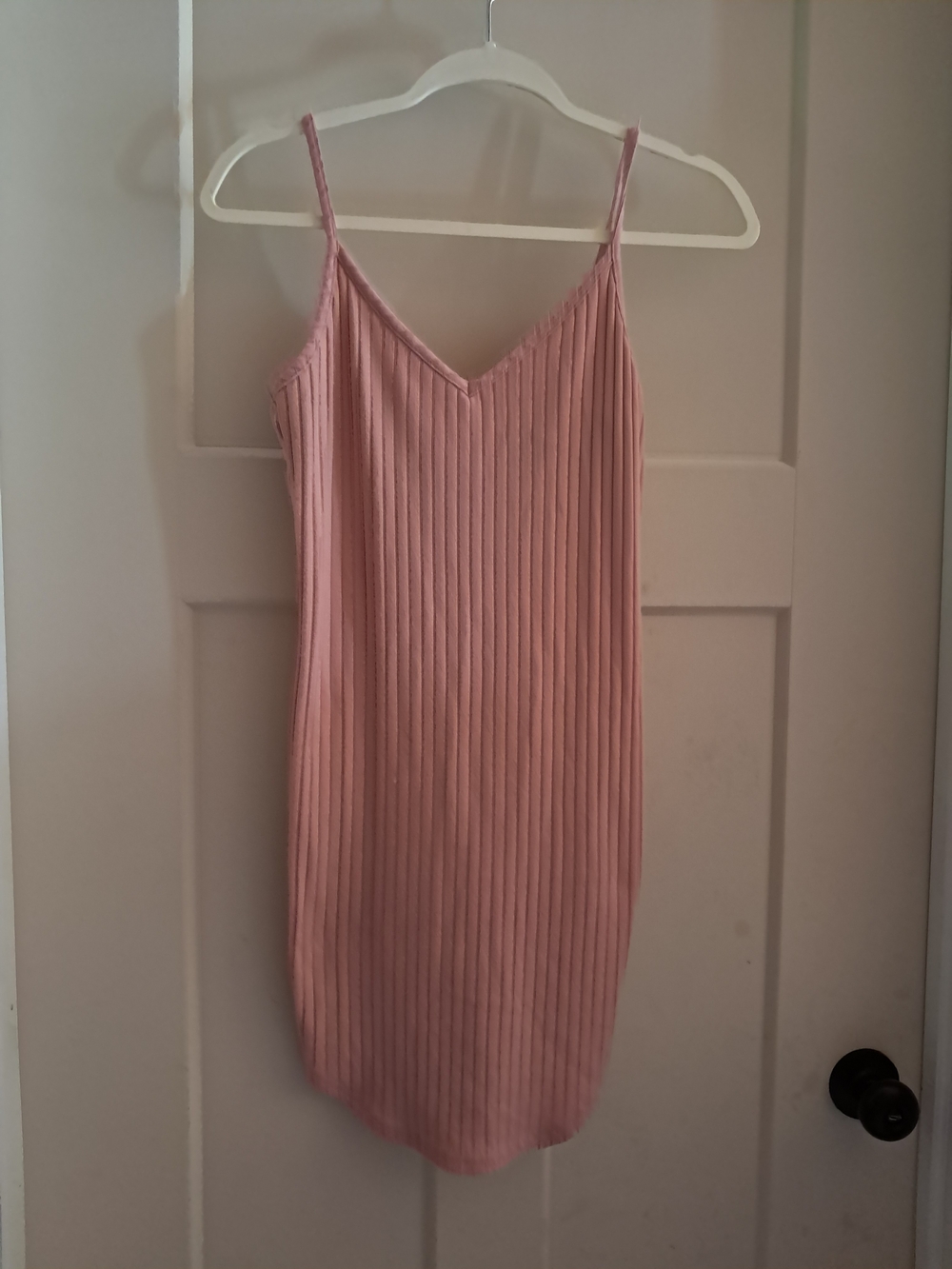 Forever 21 Pink Ribbed Mini Slip Dress